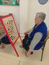 Pohybové aktivity klientov v ZSS Rimava s podporou dobrovoľníkov