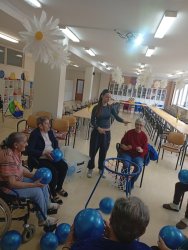 Pohybové aktivity klientov v ZSS Rimava s podporou dobrovoľníkov