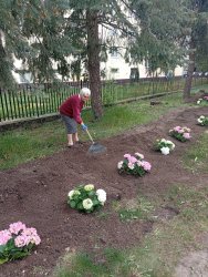 Radosť zo spoločnej práce: Klienti ZSS skrášľujú svoje prostredie výsadbou kvetov